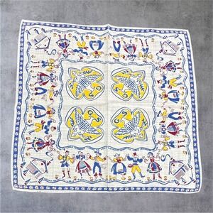 HTF Vintage Girl Scouts Square Handkerchief Friendship Around the World